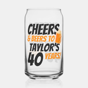Verre Canette Salutations et bières Anniversaire personnalisé