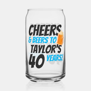 Verre Canette Salutations et bières Anniversaire personnalisé