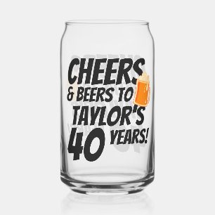 Verre Canette Salutations et bières Anniversaire personnalisé