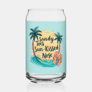 Verre Canette Sandy Toes Soleil Baisé Nez Plage Esthétique