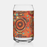 Sapphire élégant "Echos complexes" Imprimé Can Gl