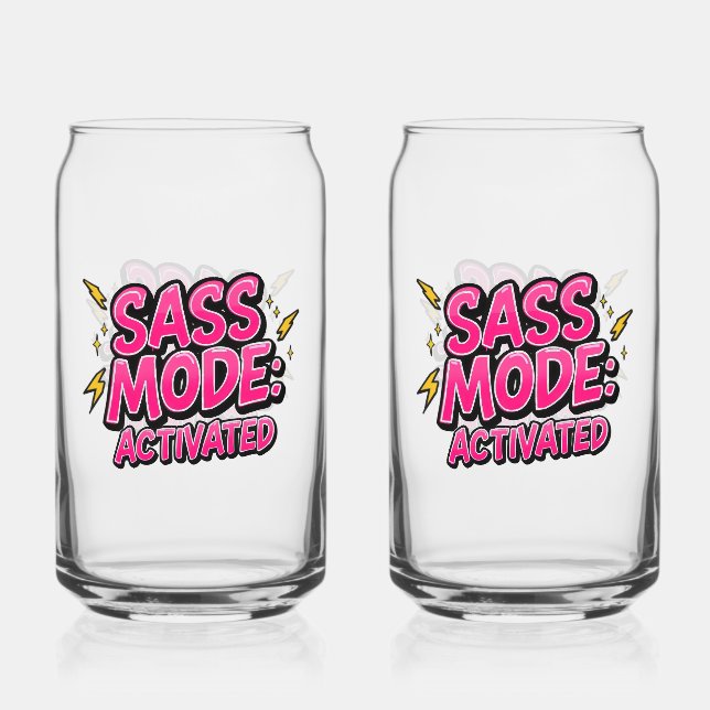 Verre Canette Sassy Attitude and Bold Pop Art (Recto)