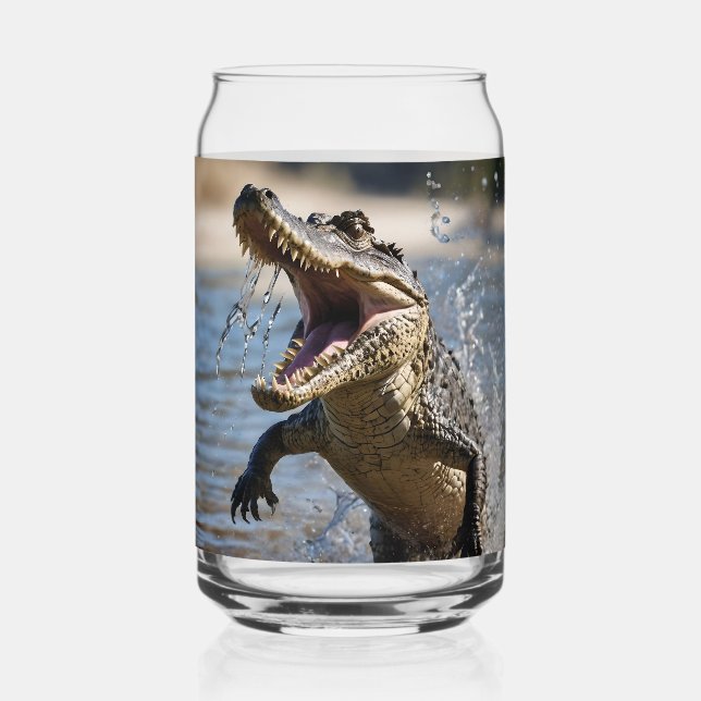 Verre Canette Scary Jaws: Australian Crocodile Leaping (Recto)