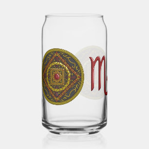 Verre Canette Scorpio Mandala