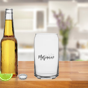 Verre Canette Script de nom élégant