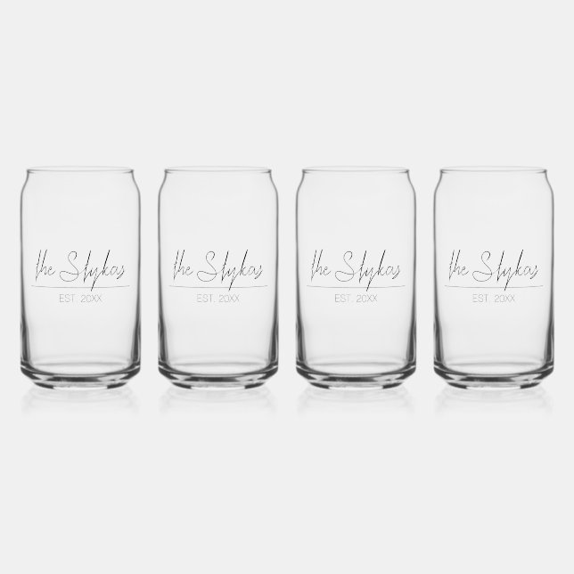 Verre Canette Script minimal | (Recto)