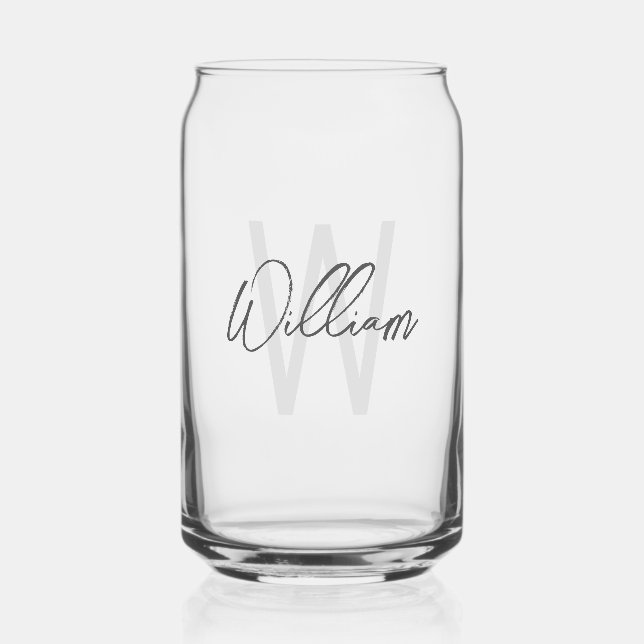 Verre Canette Script moderne Salons personnalisés (Recto)
