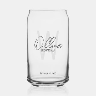 Verre Canette Script moderne Salons personnalisés