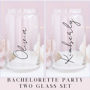 Verre Canette Scripts personnalisées Fête de Bachelorette