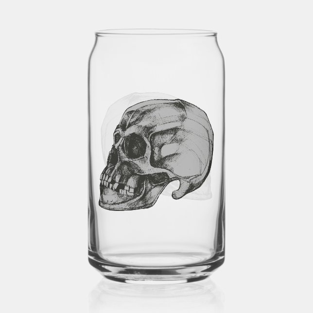 Verre Canette Séance de crâne pour Halloween (Recto)