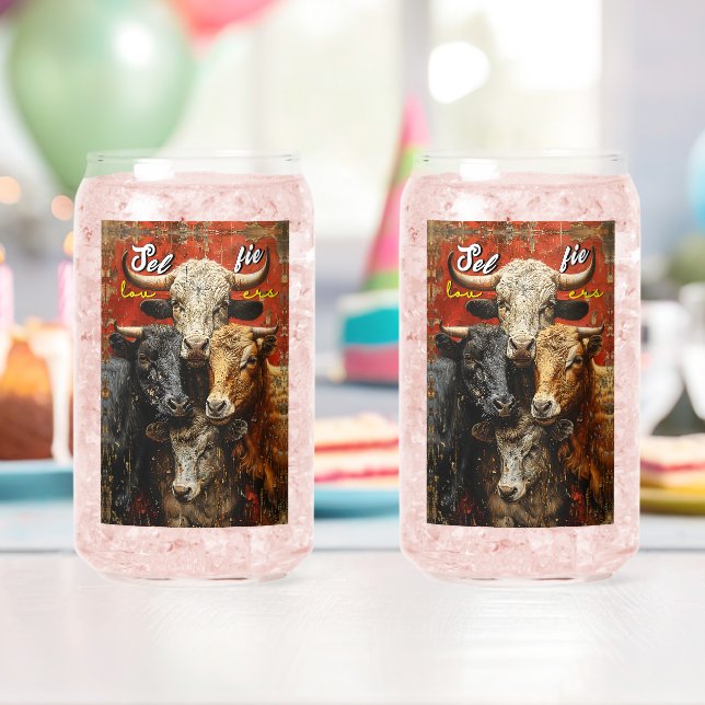 Verre Canette Selfie Lovers Vaches (Insitu (Anniversaire))