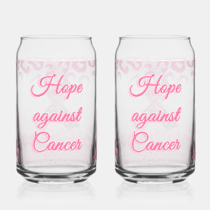 Verre Canette Sensibilisation au cancer du sein, espoir contre l
