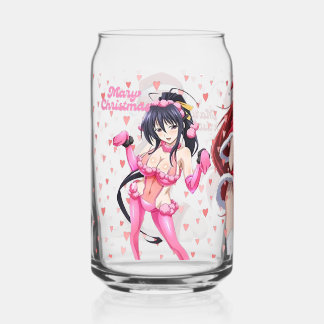 Verre Canette Sexy Santa Marry Cristmas Pink Heart Anime Diva