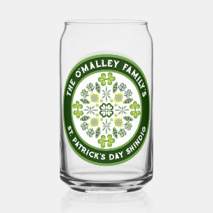 Verre Canette Shamrock Mandala St. Patrick's Day Family Party