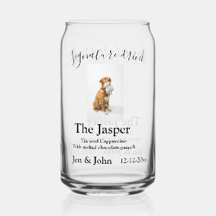 Verre Canette Signature boisson ajouter l'animal photo nom date