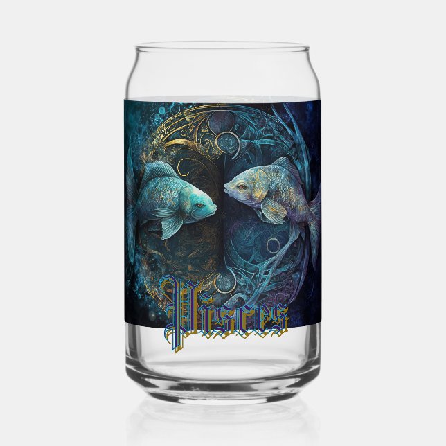 Verre Canette Signe du zodiaque Poissons (Recto)