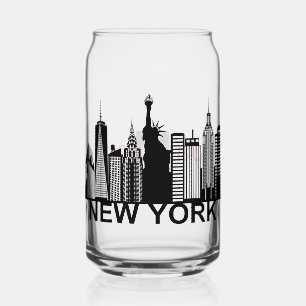 Verre Canette silhouette de la ville de New York