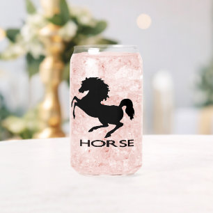 Verre Canette Silhouette du cheval d'élevage