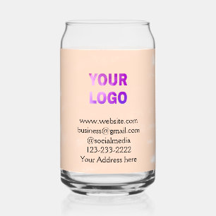 Verre Canette simple et minimal ajouter votre logo/design ici te