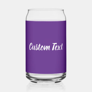 Verre Canette Simple Modèle de texte Royal Purple et White Scrip
