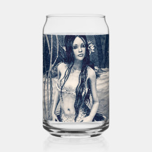 Verre Canette Sirène Vintage Ancienne Photo Art Fantastique