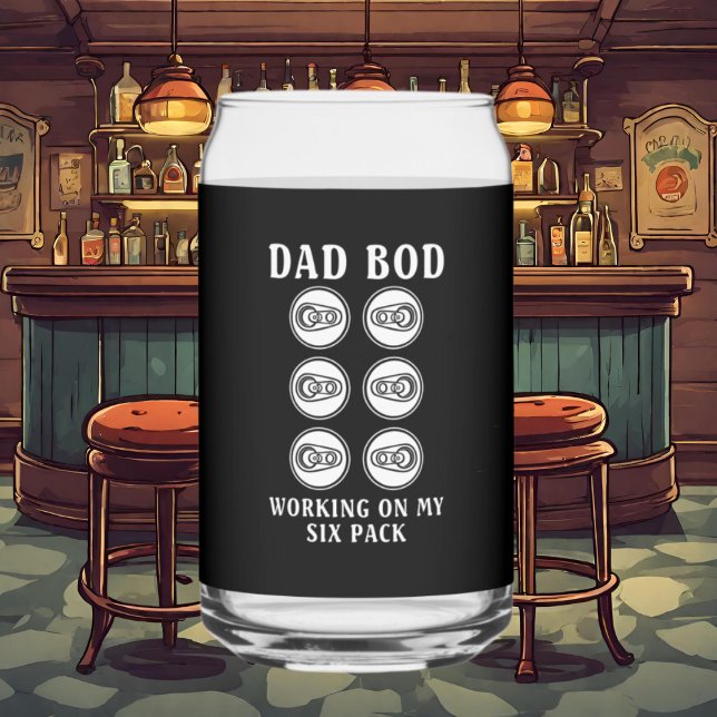 Verre Canette six pack papa bot mot art (Créateur téléchargé)