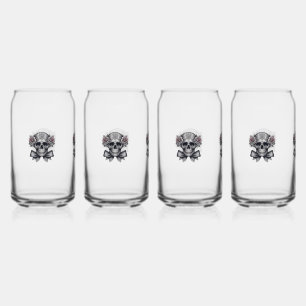 Verre Canette skull glasses
