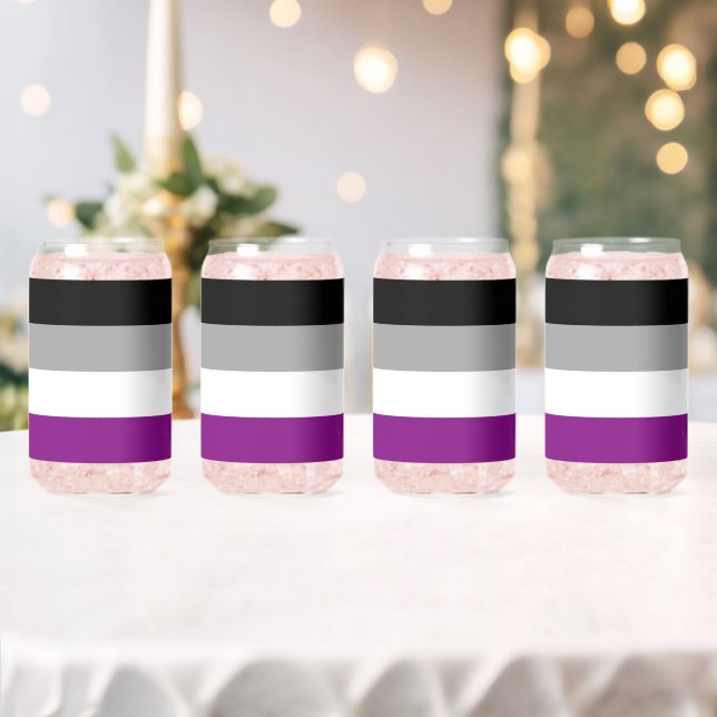Verre Canette SlipperyJoe's asexual pride flag emphasizing inclu (Insitu (Mariage))