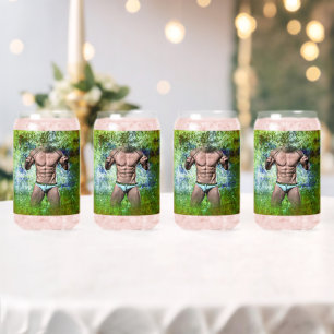 Verre Canette SlipperyJoe's blanc musculaire sexy homme speedo n