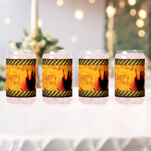 Verre Canette SlipperyJoe's chilling Halloween scène chauves noi