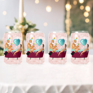 Verre Canette SlipperyJoe's deux gays hommes aiment la baignoire