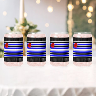 Verre Canette SlipperyJoe's Gay Leather Pride drapeau royal noir