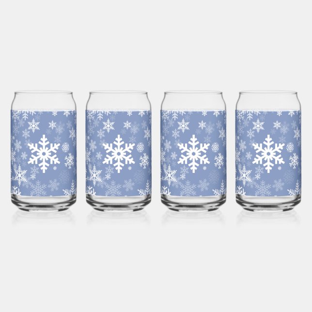 Verre Canette Snowflakes Personnaliser graphique Arrière - plan  (Gauche)