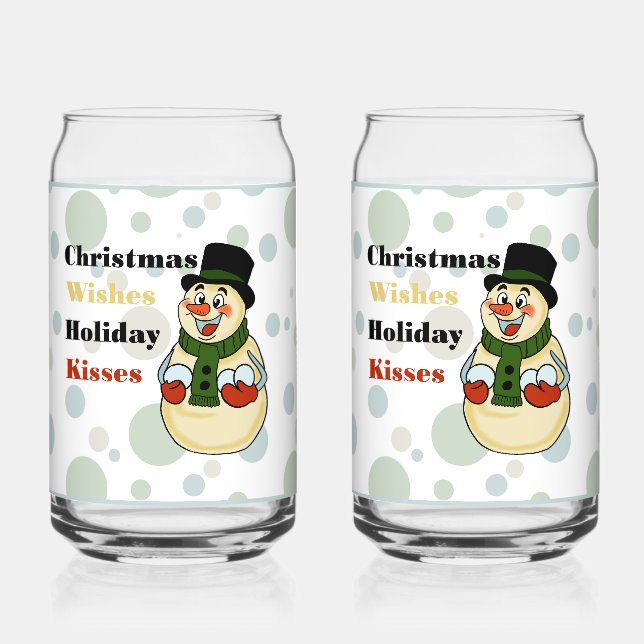 Verre Canette Snowman Soda Glass (Recto)