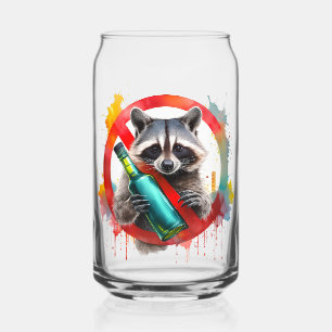 Verre Canette Sobre, Raccoon, Sans alcool, non alcoolisé