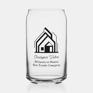Verre Canette Société immobilière Logo de Realtor personnalisé