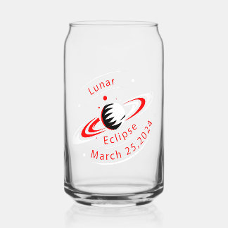 Verre Canette Solar Eclipse 25 Mars 2024 Kit de Vaisselle