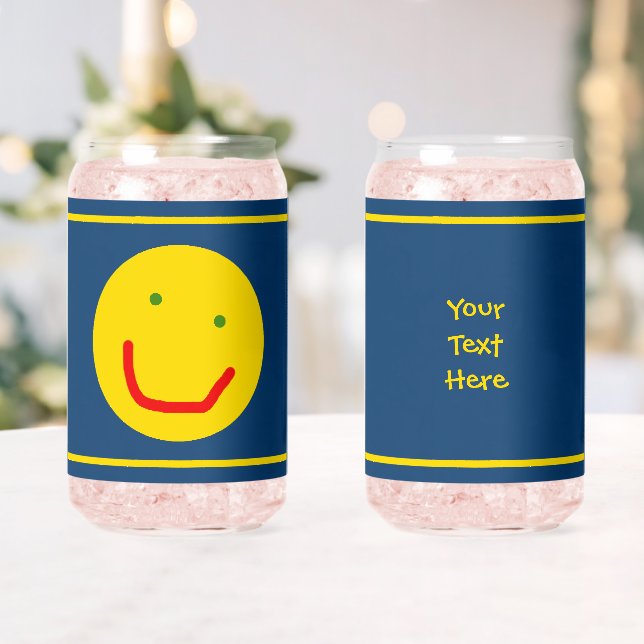 Verre Canette Soleil souriant, visage joyeux (Insitu (Mariage))