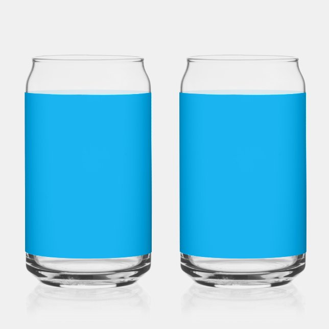 Verre Canette Solid Cyan Blue Background | Summer Minimal Style (Recto)