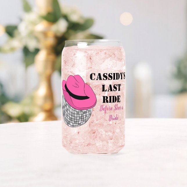 Verre Canette Son Dernier Ride Disco Cowgirl Bachelorette Party (Insitu (Mariage))