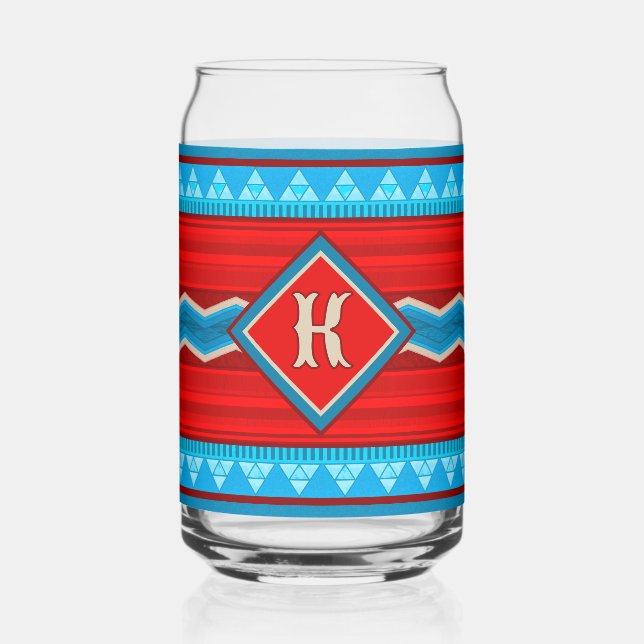 Verre Canette Southwest River Canyon Red Turquoise Monogram (Recto)