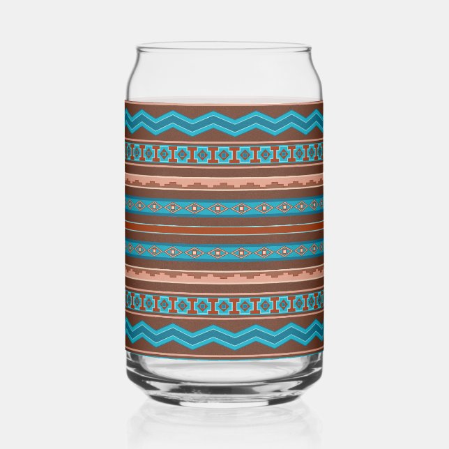 Verre Canette Southwest Style Geometric Cameron Gorge Design (Recto)