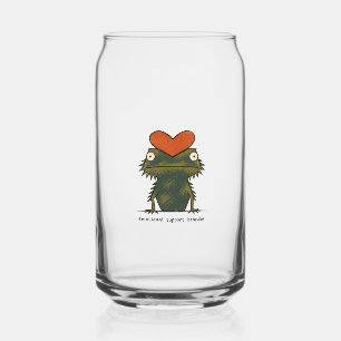Verre Canette Soutien émotionnel Beardie Dragon barbu Art