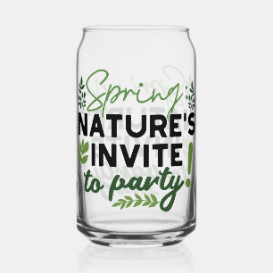 Verre Canette Spring Fling Party - Appel de la fête de la nature