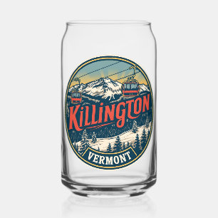Verre Canette Station de ski vintage KILLINGTON Vermont montagne