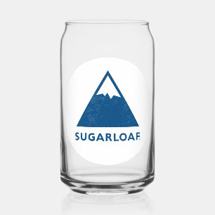 Verre Canette Station de ski vintage Sugarloaf maine Nouvelle-An