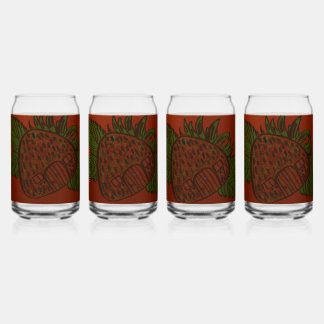 Verre Canette Strawberry Home Sweet Home