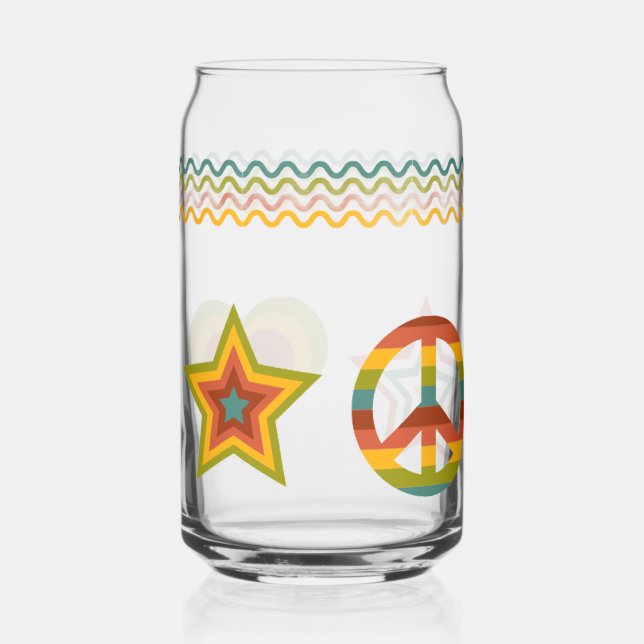 Verre Canette style ambiance des années 70 (Recto)