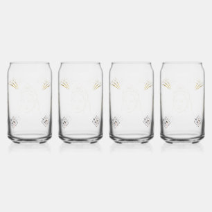 Verre Canette style de cérémonie de mariage