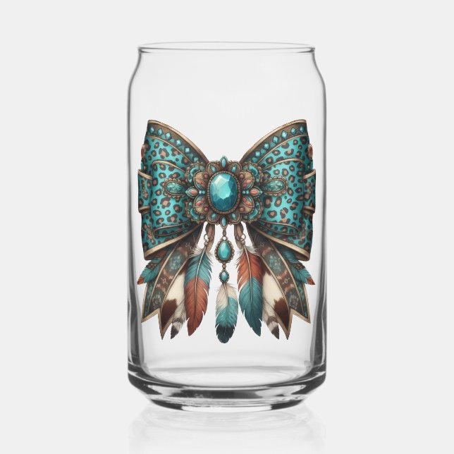 Verre Canette style de nœud en plumes (Recto)